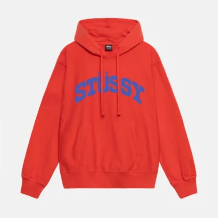 BLOCK SPORT PIGMENT DYED RED HOODIE